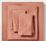 Threshold Twin / Xl Solid Performance Sheet Set 100% Cotton 400 Thread New. Fixed Price $17.99.