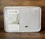 Lacoste 100% Cotton Percale Sheet Set Twin Light Grey Gray Solid Bedding New. Fixed Price $29.99.