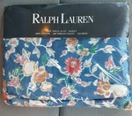 Ralph Lauren Jardin Blue Floral Twin Flat Sheet 100% Cotton Usa. Fixed Price $36.00.