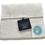 Ralph Lauren King Flat Sheet Studio White Organic Cotton 624 Tc Handkerchief New. Fixed Price $74.99.