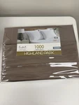 New Highland Park 1000 Thread Count 6-PIECE Sheet Set Queen Taupe Nip. Fixed Price $99.00.