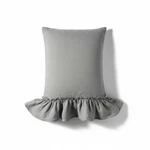 Bella Notte Linen Boudoir Throw Pillow French Gray Whisper Ruffle Display New. Fixed Price $43.74.