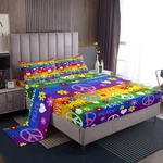 Hippie Peace Bed Sheets Set Rainbow Room Decor Cartoon Flower .... Fixed Price $77.45.