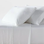 Threshold 320 Thread Count Cool Tencel Lyocell Sheet Set Full Size, White New.. Fixed Price $29.74.