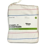 Target Room Essentials Sheet Set Twin Xl Multi Striped Sateen Weave 3PC Classic. Fixed Price $12.10.