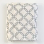 Raymond Waites Queen Sheet Set Flat Fitted 2 Pillowcases Blue Lattice Cotton. Fixed Price $44.99.