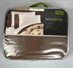 Echodesign Raja Twin Size Cotton Sheet Set, Ivory / Brown Pink. Fixed Price $32.99.