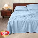 Ruvanti Twin Sky Blue 100% Cotton Percale Sheet Set 3PC, 14" Deep Pocket. Fixed Price $45.82.