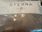 $540+TAX Sferra Giotto Cotton Sateen Cal King Fitted Sheet Grey Tan Beige Italy. Fixed Price $399.00.