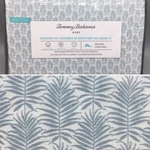4PC Tommy Bahama Fronds Dusty Blue Palm Leaves King Sheet Set Tropical Hawaiian. Fixed Price $119.99.