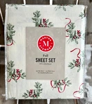 Martha Stewart Full Size Holiday Ribbons Cotton Flannel Sheet Set Warm Toasty. Fixed Price $65.00.