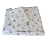 Ralph Lauren Red White Sailboat Nautical 3 Pc Twin Sheet Set Flat Fitted Case. Fixed Price $79.00.