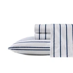 Nautica - Sheet Set, Cotton Percale Queen, Brenton Stripe Navy Blue. Fixed Price $68.42.