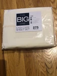 New The Big One Sheets Set For Twin Bed Ivory Color Beige. Fixed Price $14.99.