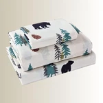Amajy Rustic Style Woodland Bear Pine Tree Queen (u.s. Standard), Multicolor. Fixed Price $75.99.