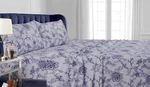 Tribeca Living FL200EDSSQUDB Gsm Floral Printed Deep Pocket Flannel Sheet.... Fixed Price $65.87.
