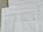 Matouk Hand Embroidery Leaf Percale 72 X 108 Flat Sheet & Pillow Case Set Vtg. Fixed Price $99.00.