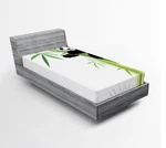 Twin Ultra Soft Fitted Sheet White Green Panda Ambesonne Elastic Deep Pocket. Fixed Price $12.50.