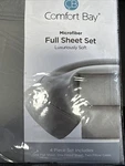Comfort Bay Microfiber Full Sheet Set Luxuriously Soft, Grey. Fixed Price $12.00.