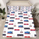 Erosebridal Cartoon Train Bedding Sets Red Blue Fitted Sheet For Boys Chil. Fixed Price $38.14.