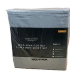 Simply Vera Wang Pimma Cotton 600 Tc Sheet Set W/pillowcases Full Seaglass. Fixed Price $74.99.