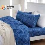 Meishang Set - Ultra Soft Floral 100% Queen, Navy Paisley. Fixed Price $40.99.