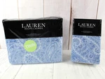 Lauren Ralph Bantry Paisley Blue Flannel Twin 4 Piece Set & Euro Sham New. Fixed Price $99.99.