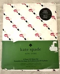 Kate Spade Kiss Lips Sheet Set Full Size White Pink Red Cotton New. Fixed Price $29.95.