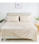 Gokotta King Size Bamboo Rayon Sheet Set Beige 4PC Open Box. Fixed Price $44.99.