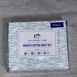 Southern Tide New Waves & Skips Full Double Size Aqua Blue Green Sheet Set. Fixed Price $75.00.