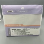 Dreamfit Dreamcomfort 100% Long Staple Cotton Sheet Set-queen -white-new. Fixed Price $98.00.