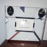 Lh London Home Collection 1800 King 6PC Cotton Percale Sheet Set Geometric. Fixed Price $52.99.