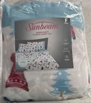 Brand New Sunbeam Full Size Fleece Bed Sheet Set Nordic Gnome Winter Snow. Fixed Price $35.00.