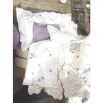 Yves Delorme Violette Lavender Percalle Twin Sheet Set Sham Flat Fitted Nwt. Fixed Price $315.00.