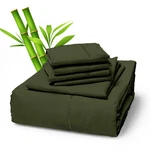 6 Piece Premium Bamboo Sheet Set, Deep Pockets, 50 Colors, 2200 Count, Soft. Fixed Price $44.99.