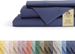 100% Cotton Percale Sheets Full Size, Dark Blue, Deep Pocket, 4 Piec. Fixed Price $69.50.