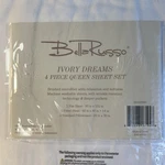 Bella Russo Microfiber Queen Sheet Set Ivory Dreams Wrinkle Resistant Polyester. Fixed Price $33.39.