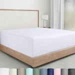 100% Cotton Fitted Sheet Queen Size, Deep Pocket, Durable Sateen, All-around .... Fixed Price $26.40.