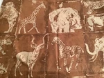 Vtg Martex Bakuba Animals' Queen Size Flat Sheet Lion, Elephant, Leopard, Zebra. Fixed Price $25.99.