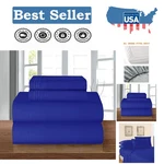 1500 Thread Count Egyptian Quality King Bed Sheet Set - Ultra Soft Royal Blue. Fixed Price $27.99.