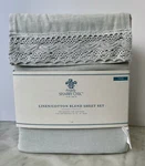Simply Shabby Chic Twin Linen/cotton Blend Sheet Set Phantom Blue. Fixed Price $109.00.