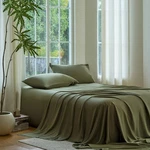 Nwt Sijo Doz Bamboo Set 4 Piece - 2 Pillowcases Olive Green King. Fixed Price $65.00.