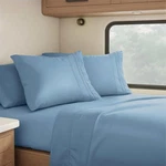 Clara Clark Rv Sheets, 6 Piece Set - Short Queen, Blue Heaven. Fixed Price $32.36.