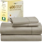 Luxury 400 Thread Count 100% Cotton California King Sheet Set - Taupe. Fixed Price $114.99.
