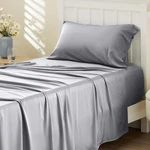 Cooling Sheets Twin 16 Inch Deep Pocket Bamboo Rayon Silver Grey Bedsure Derived. Fixed Price $89.99.