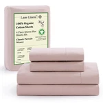 Lane Linen Queen Bed Sheets Set - 100% Organic Cotton Size, 4PC .... Fixed Price $69.17.