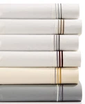 Hugo Boss Classiques White / Claret Queen Flat Sheets T7101. Fixed Price $98.40.