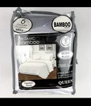 New 6 Piece Organic Bamboo Queen Size Sheet Set, White - Deep Pockets, Egyptian. Fixed Price $34.00.