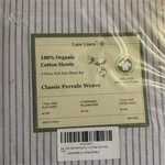 Lane Linen Organic Cotton Full Sheet Set Blue Ticking Stripe Gots. Fixed Price $44.95.