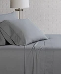 Brooklyn Loom Solid Cotton Percale , Grey Full 4 Pc Sheet Set Soft. Fixed Price $45.00.